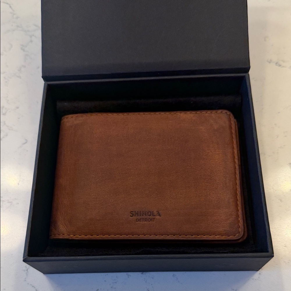 Shinola Tan Leather Wallet